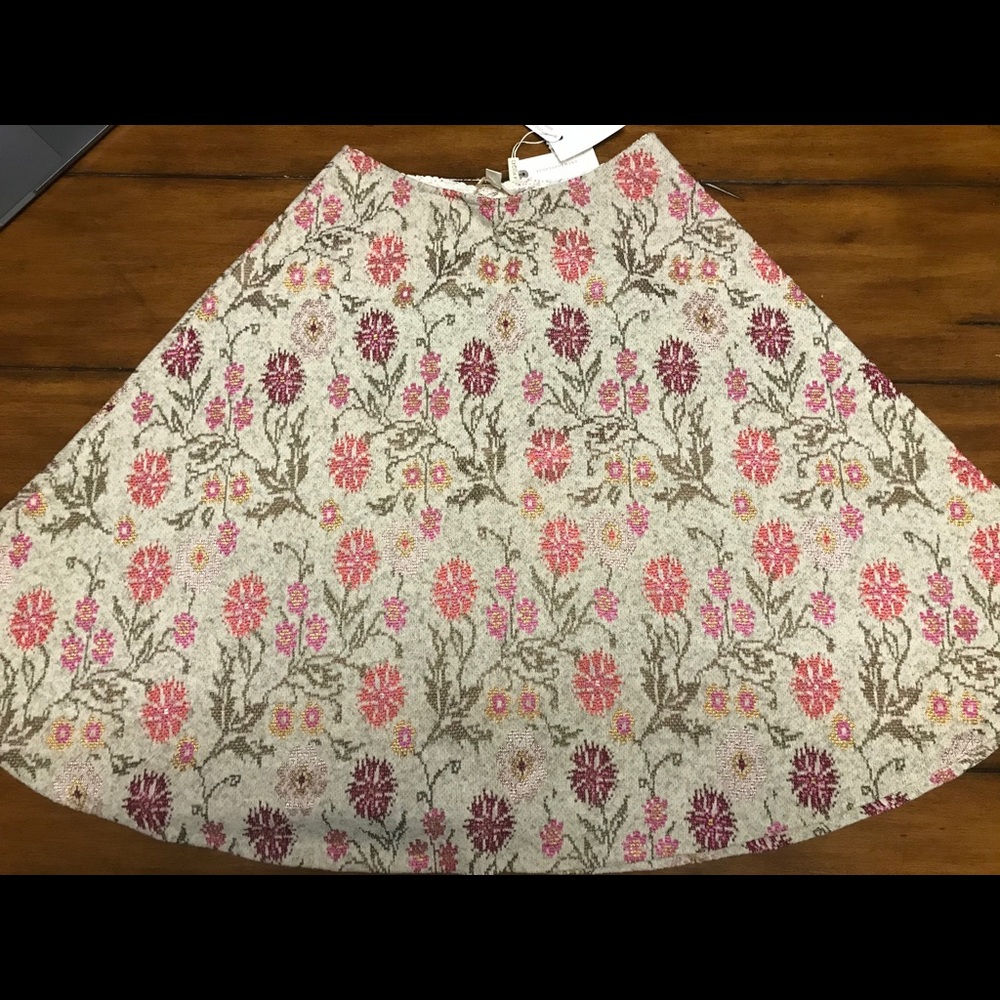 Anthropologie Floral Skirt